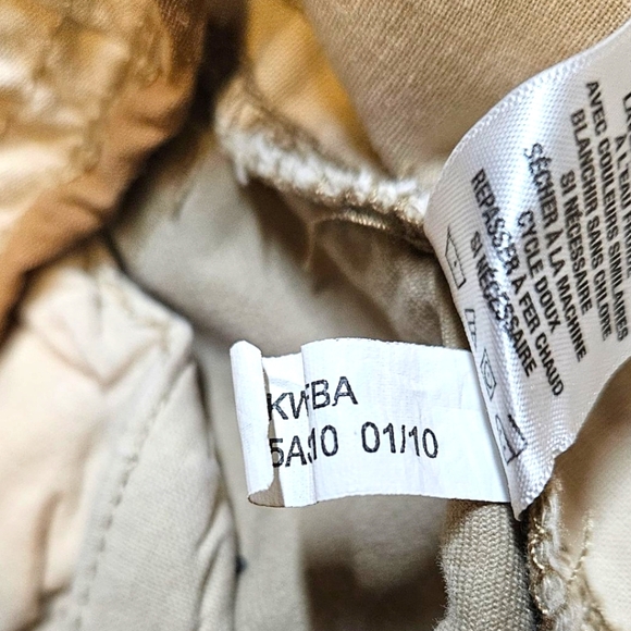 Aeropostale Mens Cargo Shorts 31” Y2K Beige Button Drawstring Distressed Baggy - Picture 10 of 10